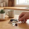 Simulation Coffee Beans Keychain Resin Realistic Coffee Pendant  for Luggage Zippers