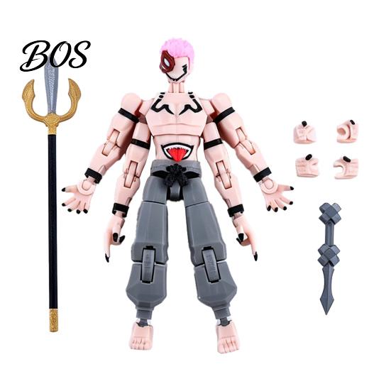 Poseable 3D Printed Figure Anime Character Figure, Movable Joints Action with Changeable Parts Accessories, Animation Model Ornament, Collectible Gift