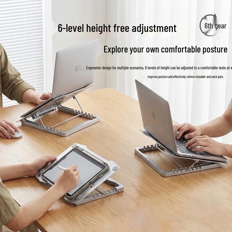 All-Metal Universal Folding Laptop & Tablet Stand with Heat Dissipation
