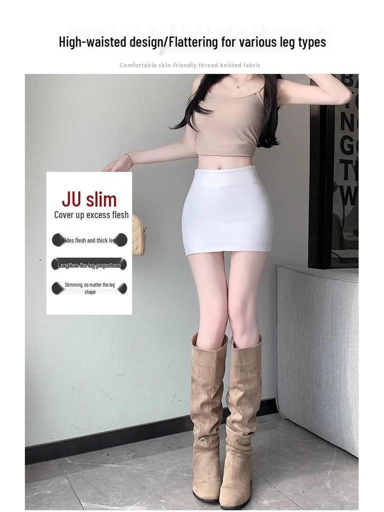 2025 New Black A-Line Midi Skirt: Slim-Fit, Versatile Summer Style for Women