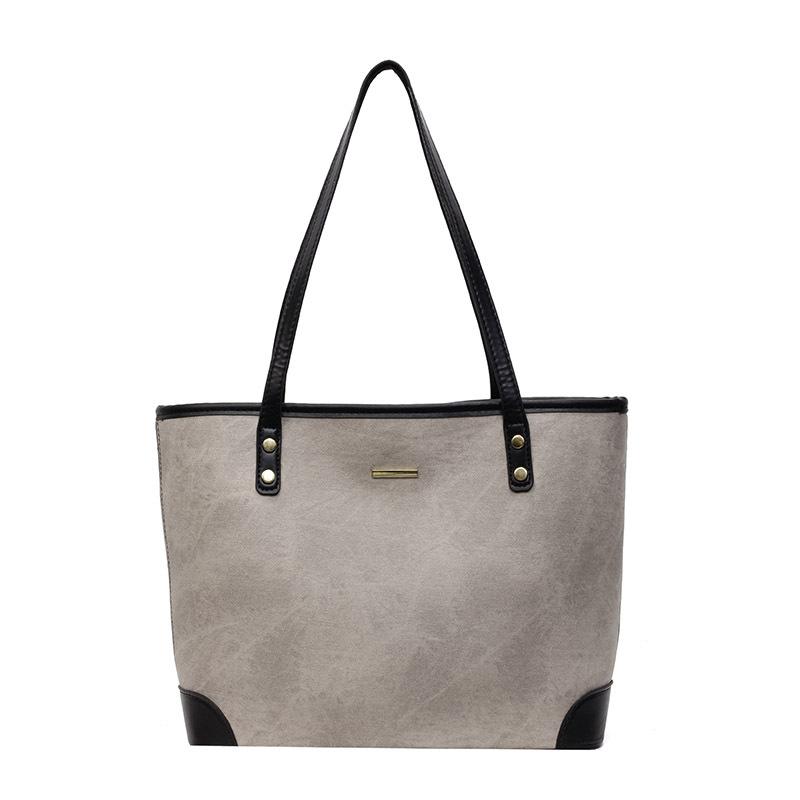 Large-capacity hand-held tote bag women's 2025 new trendy fashion leisure college student commuting shoulder bag for class