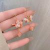 Trendy Orange Acrylic Drop Earrings with…