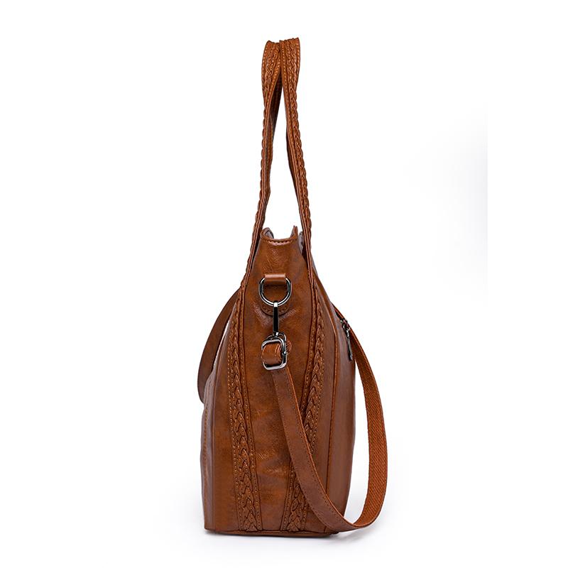 Geantă Tote din Piele Împletită cu Ciucuri pentru Femei, Capacitate Mare, de Purtat pe Umăr sau în Cruce, pentru Utilizare Zilnică, Navetă, Muncă, Cumpărături și Ieșiri de Weekend