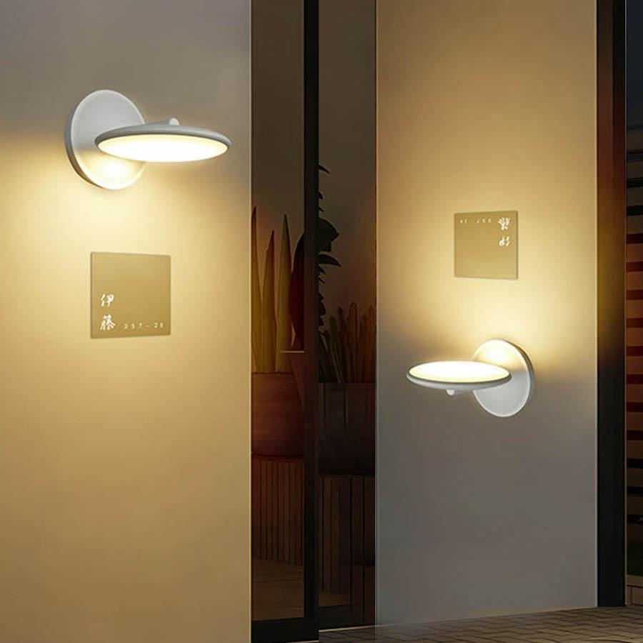 12W Waterproof Adjustable LED Wall Lamps Outdoor Aluminum Garden Wall Sconce Patio Front Door Entryway  Exterior Wall Lamps