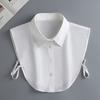 Einheitsgröße Falscher Hemdkragen Eleganter Abnehmbarer Button-Up-Kragen für Lagen-Outfit-Styling Modeaccessoire Ärmelloses Design