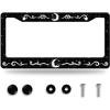 Grey Black American Flag License Plate Frame Vintage USA Flag License Plate Stainless Steel Funny License Plate Holder Patriotic Car Accessory Car