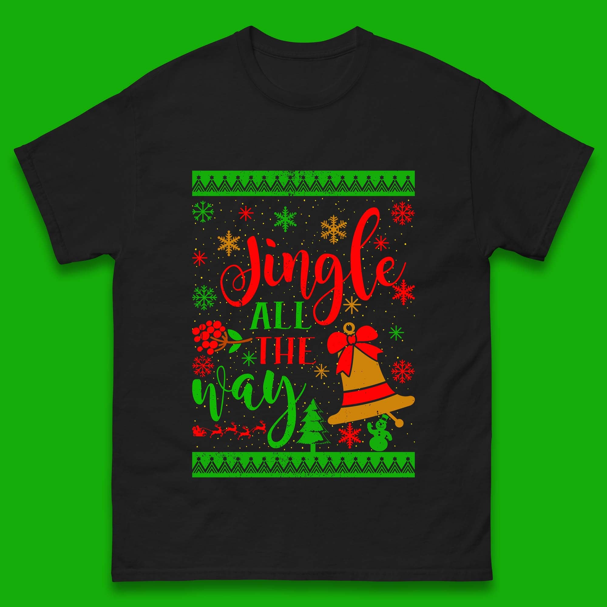 Christmas Jingle Mens T-Shirt Womens Tops Tees 2XL