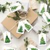 30/60pcs Christmas Tree Ornament Tags with Rope -  for Holiday Decorations & Gifts Holiday Stickers Gift decoration hang tag