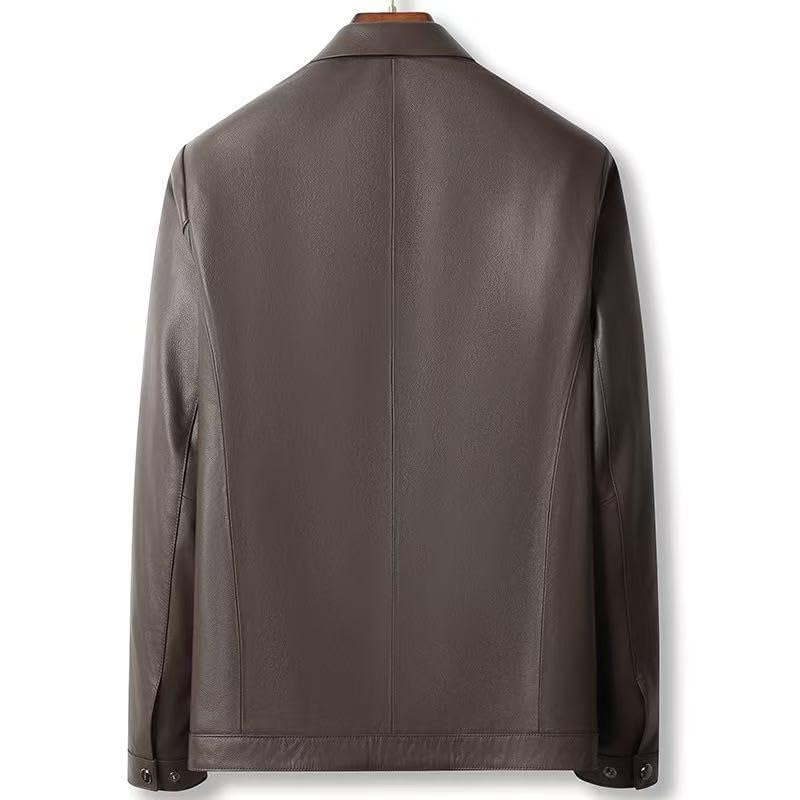JINLUN Single Rider Leather Genuine Cowhide Leather Genuine Leather Outerwear Men's Jacket, Jacket, Outerwear, Blouson, Jacket, Fall/Winter (JP,