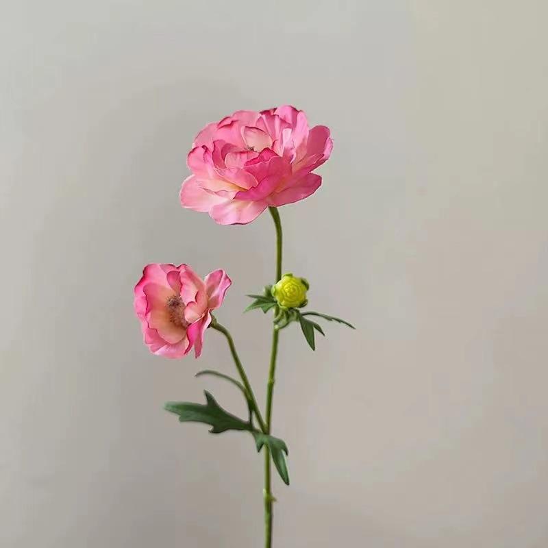 High Simulation 2 Short Branch Small Land Lotus Simulation Flower Flocking Dew Lotus False Flower Peony Silk Flower Decoration