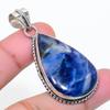 Natural Sodalite Gemstone Handmade 925 Sterling Silver Pendant 1.97" AP-14982