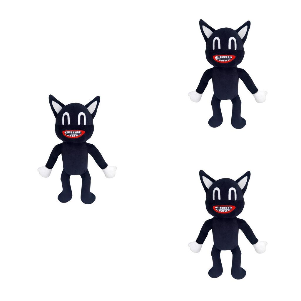 Black Cartoon Cat Stuffed Animal Plush Toy Highly Detailed And Made To Last!