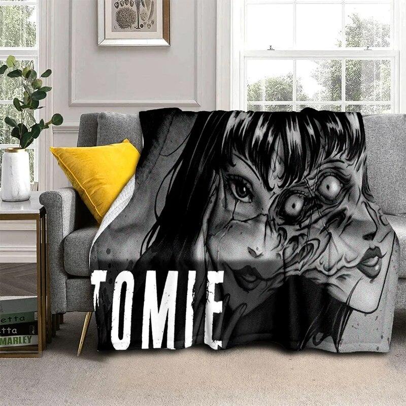3D Horror Ghost Junji Ito Tomie Kawakami Blanket,Soft Throw Blanket for Home Bedroom Bed Sofa Picnic Travel Office Cover Blanket
