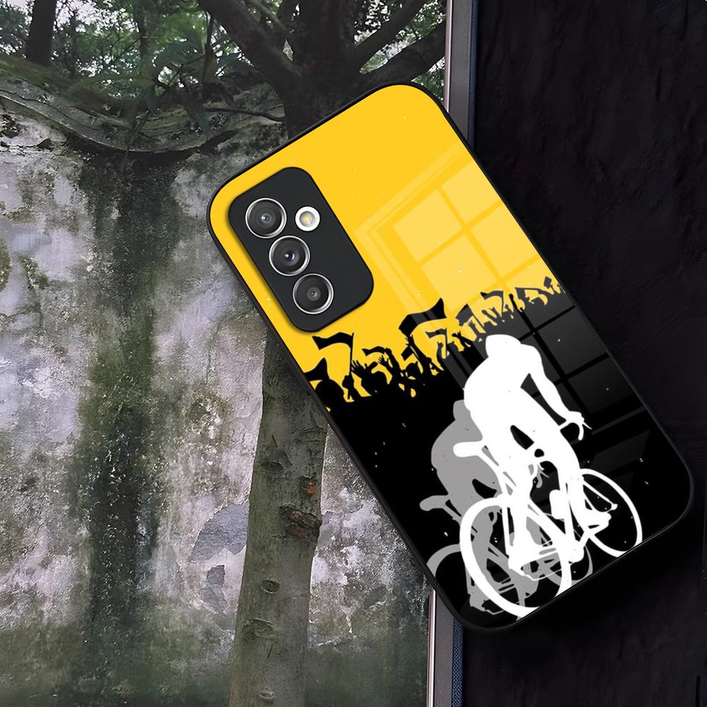 Bike Tour De France Phone Case Glass For Samsung Galaxy S24 S25 S22 S20 S23 S21 Ultra Fe Plus A16 A34 A54 A24 A52 A53 Coque