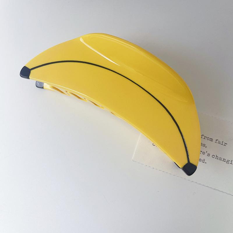 Fun Ginkgo Biloba Banana Poached Egg Hair Clip Headgear Temperament Superior Sense Acetic Acid Shark Clip