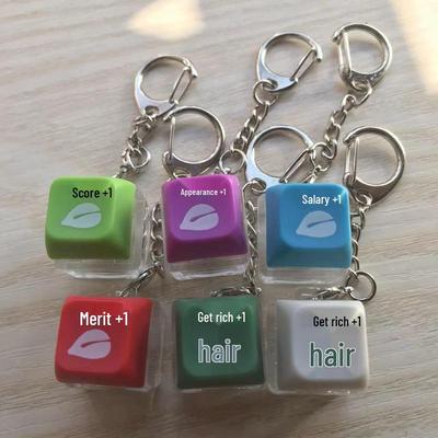 Keycap luminos din lemn cu pește, breloc de tastatură cu acumulator de merite și funcție de decompresie