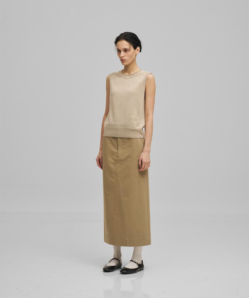 Another Office Women W. Pauline Rolled Knit Vest (Linen)