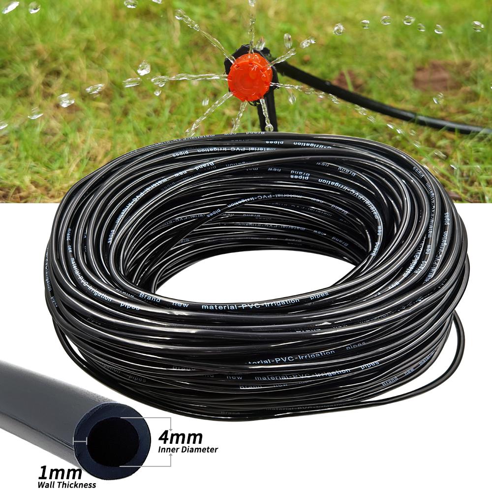Oasis 5M-30M Garden Irrigation Outdoor Misting Cooling System Watering 1/4'' Brass Atomizer Nozzles 4/7mm Hose Patio Greenhouse