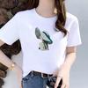 Women's Summer Cartoon Print Loose Slimming Round Neck T-Shirt, 2026 Collection