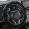 Comfortable Plush Cover for Steering Wheel Winter Use Nonslip Universal Compatibility 14.5-15" Diameter Available