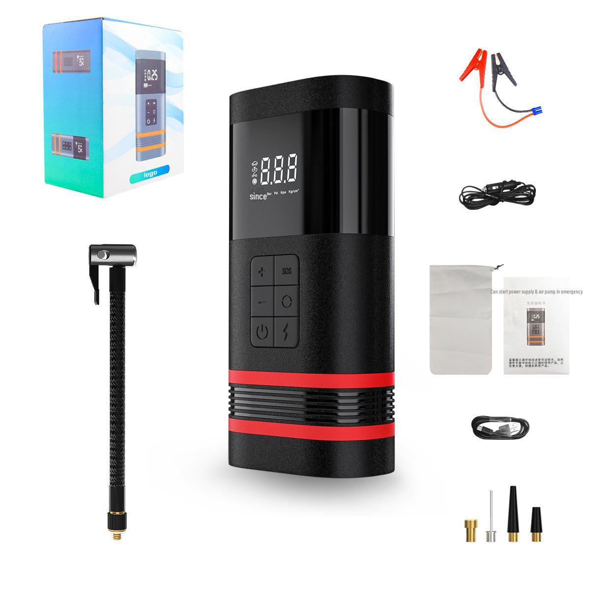 

Автомобильный аварийный источник питания и воздушный насос «все в одном»: Аккумуляторный стартер и нагнетатель Black and Red чёрный