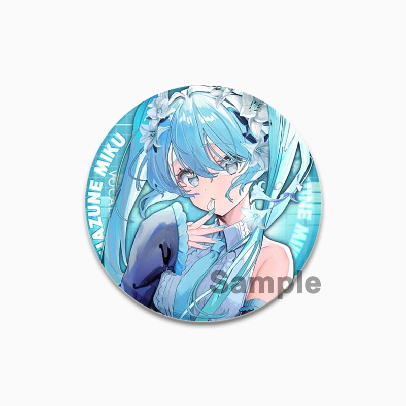 

Брошка Хацуне Міку 32/44/58 мм на рюкзаку Круглі брошки ручної роботи Милі шпильки Значки з аніме для одягу 32mm