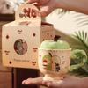 Birthday Gift, Christmas Apple Goblet, Girls' High-value Ceramic Mug with Lid, Girlfriend's Souvenir