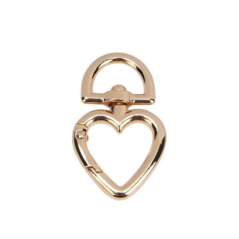 30 Pcs Heart Swivel Buckles Trigger Spring Keyring Buckle Clasps Hooks Durable