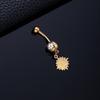 Piercing per Ombelico Microstone Chiodi per Ombelico Vento Farfalla Amore Anello per Ombelico Stella Luna Fiore Femminile Fibbia per Ombelico