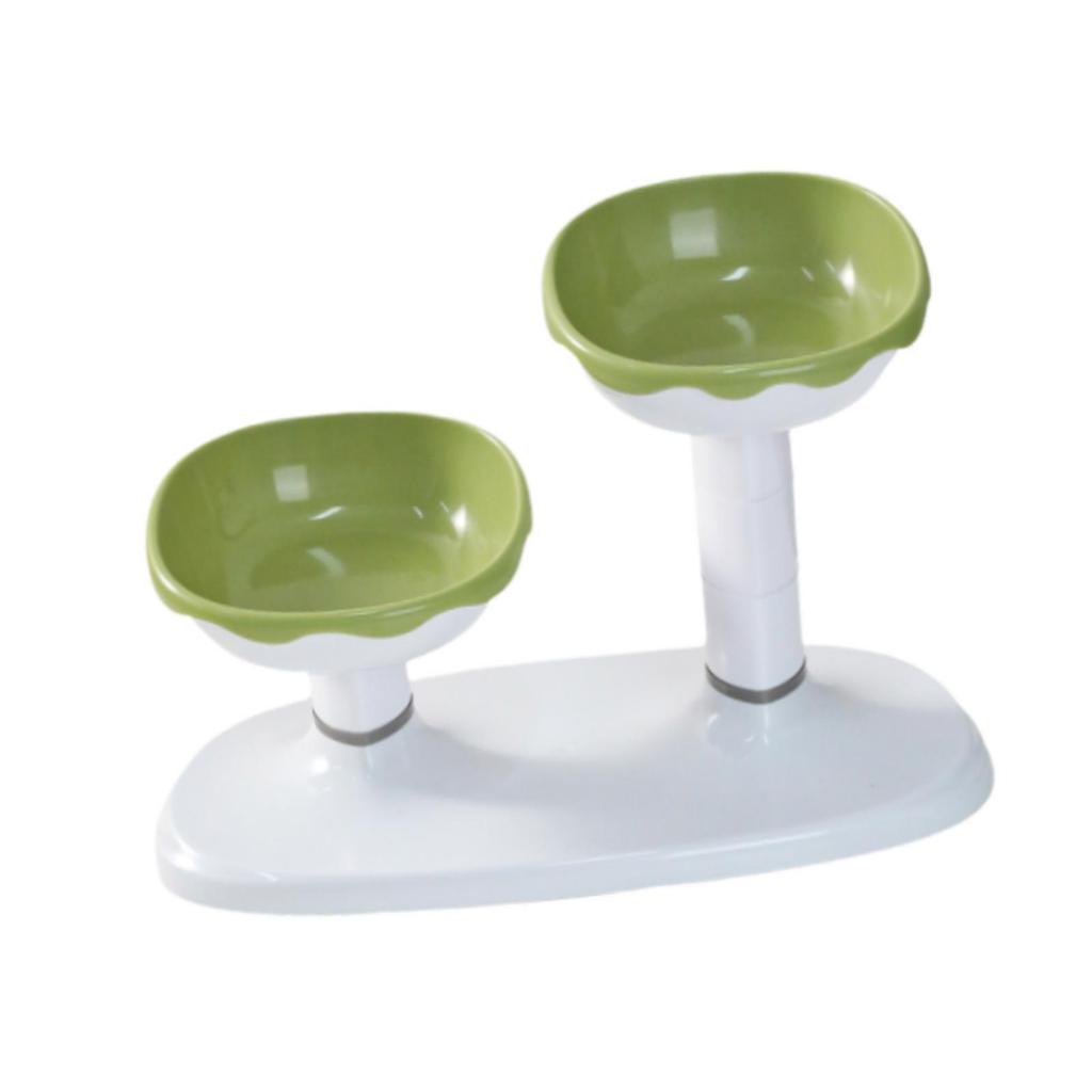 Elevated Cat Bowl Adjustable Height and Angle Cat Water Bowl Pet Feeding Bowl Pet Food Bowl for Cats Kitten Small Dogs Kitty
