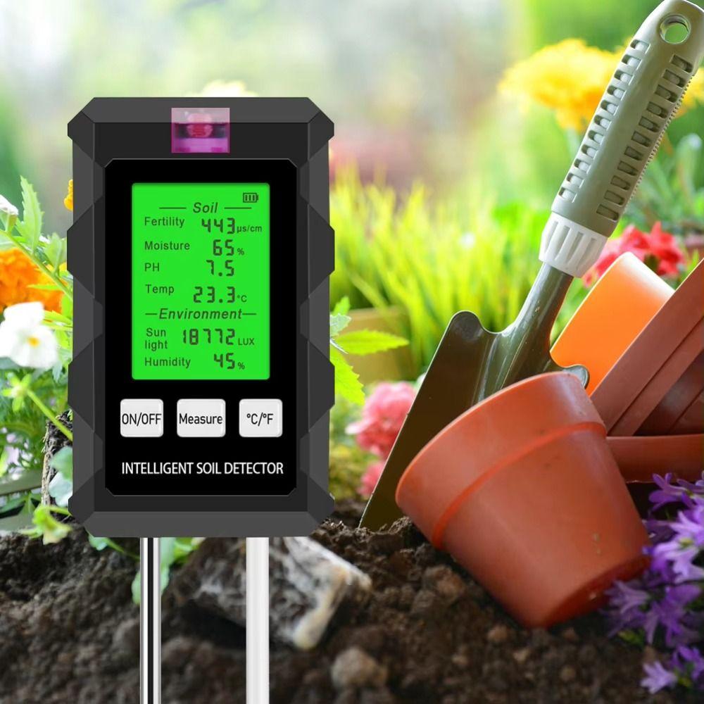 LCD Display Soil PH Tester Humidity Detection Soil Moisture Meter  Planting Land