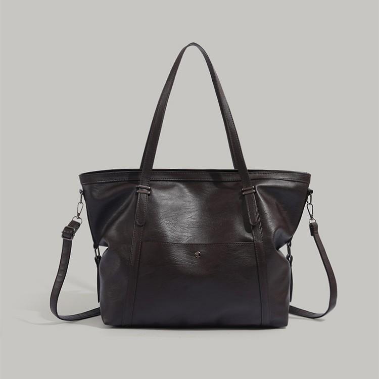 

Новая ретро сумка-тоут большой вместимости, модная универсальная сумка на плечо, деловая сумка-кроссбоди для женщин, трендовая Coffee Color