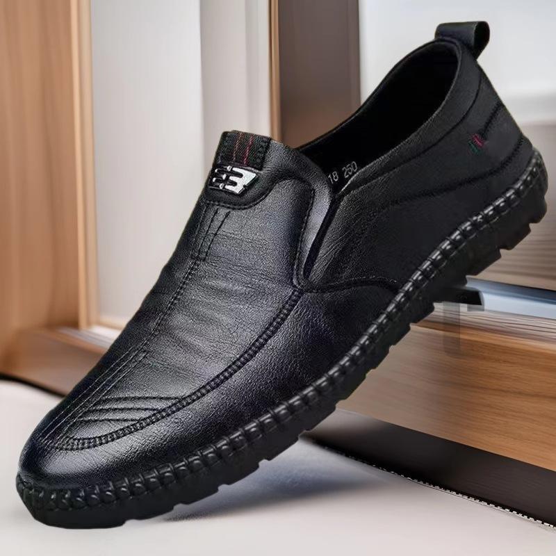 

Мужская мода Туфли формальные слипоны - модный британский стиль, прочная резиновая подошва, удобные, деловой кэжуал, слипоны, обувь для ленивых 39