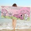 E-Esthers Bunnys Cartoon Microfiber Printed Beach Towel Mountain Climbing Yoga Beach Swimming Running Absorbent Soft Towel