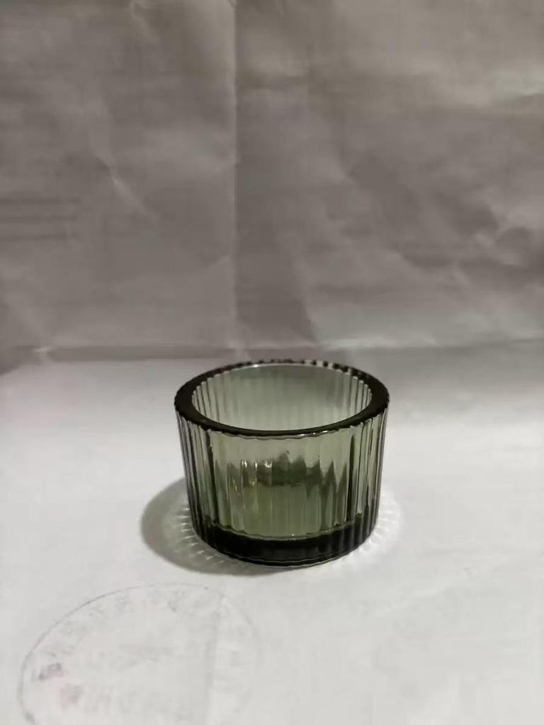 Transparent Fine-Textured Glass Candle Holder - Aroma Cup for Home Decoration