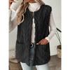 Women's Double-sided Fleece Sleeveless Cardigan Vest With Pockets Casual Loose Open Front Outfit  For European American Hot Sale