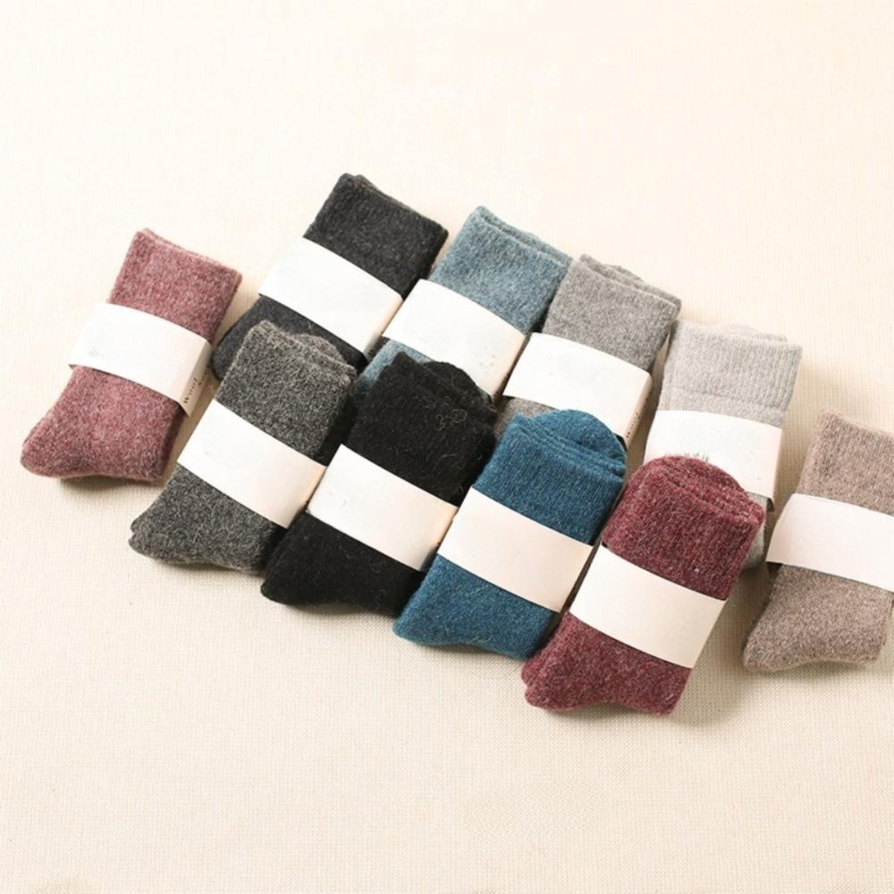 Solid Color Thermal Long Socks Breathable Stockings New Warm Socks  Winter