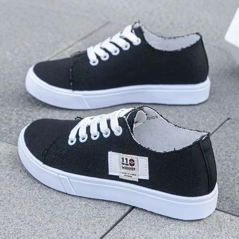 Canvas Women's Shoes Fall New Style All Matching Flat Cloth Shoes Summer Thin Single Shoes Fashion Casual Student Board Shoes