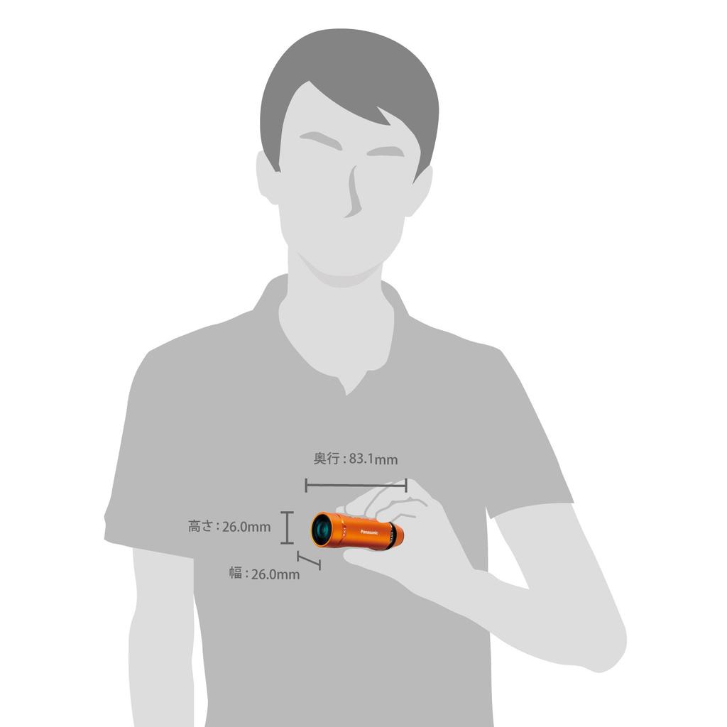 Panasonic Wearable Camera, Orange, HX-A1H-D