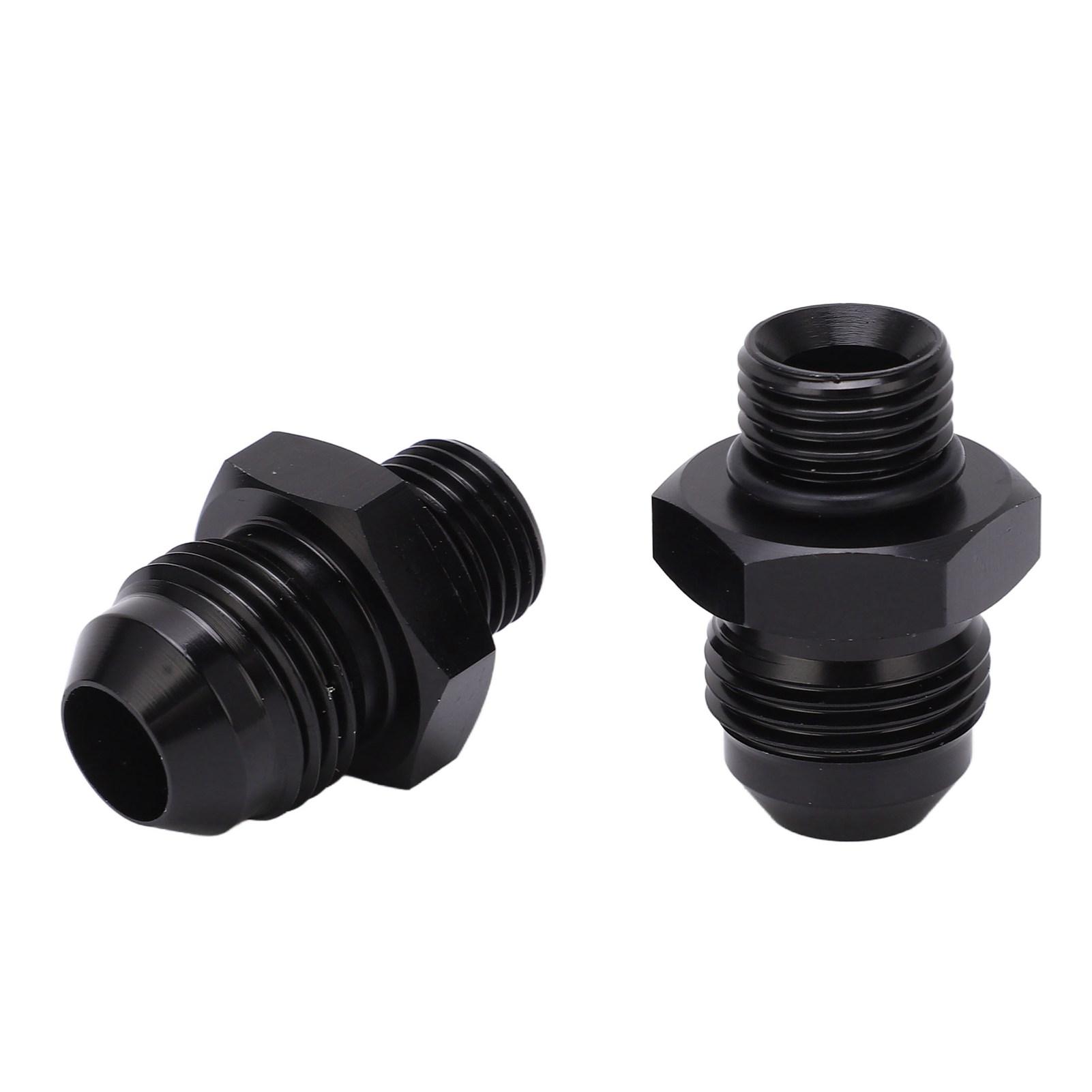 

2 шт. фитинг топливной линии ORB 6 - AN8 высокопрочный черный 6061 T6 алюминий для большинства жидкостей