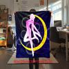 Japanese anime cute cartoon theme Sailor Moon Tsukino Usagi blanket suitable for home beds, sofa covers, office nap, outdoor warm blankets O12