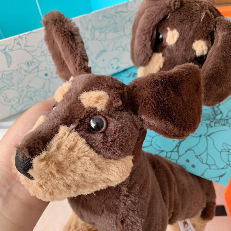 1Pc Children Birthday Gifts Cute Dachshund Pendant Plush Toy Doll Backpack Hanging Ornament Doll Home Decorations