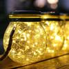 Solar Crackle Mason Jar Light for Garden, Balcony, or Tree Hanging Decor