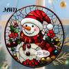 Decorative Chains for Hanging Ornaments Christmas Acrylic Window Decor, 2D Holographic Stained Glass Art Ornament with Metal Chain, Double-sided