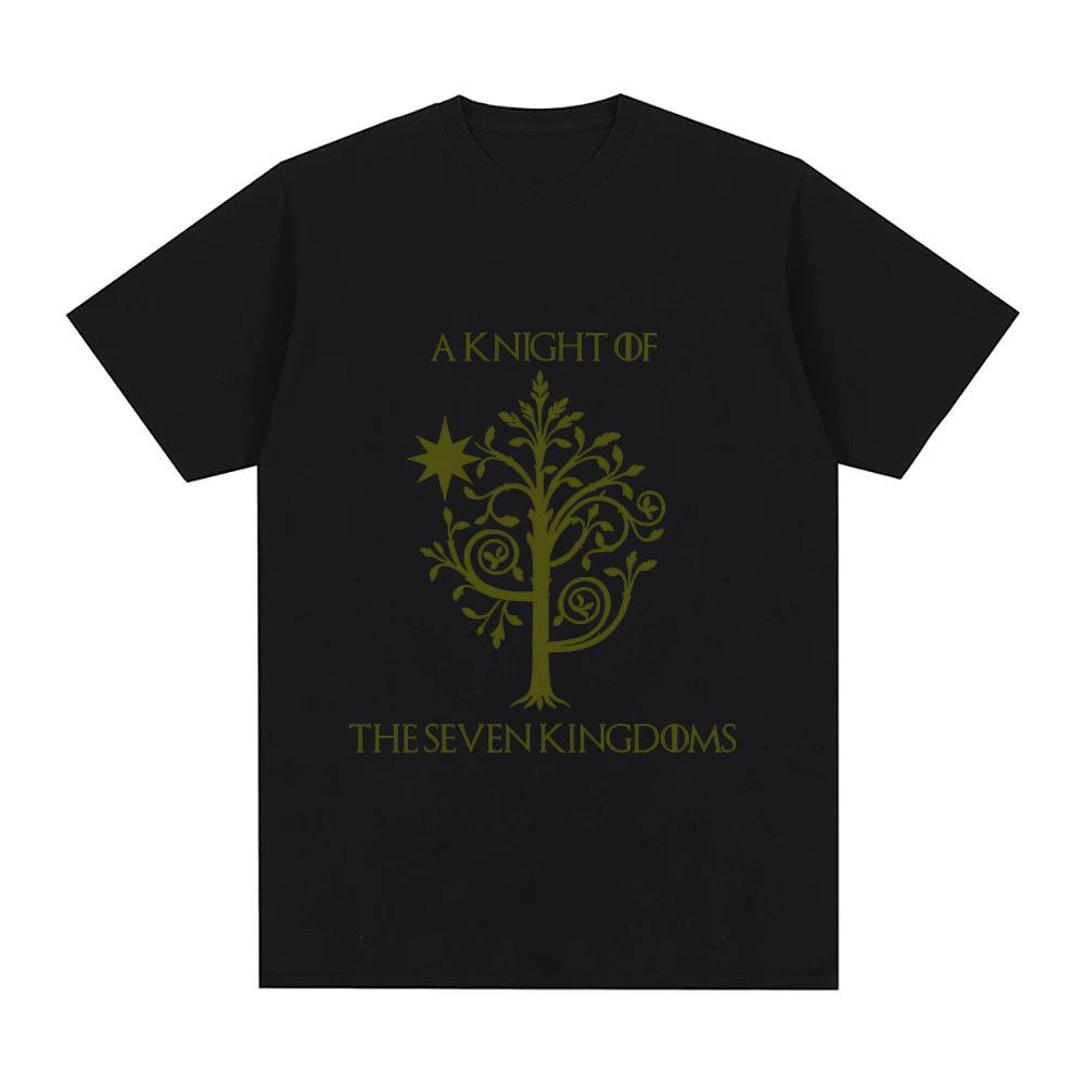 

A Knight of The Seven Kingdoms Tee Shirt for Men Women Printed T Shirts 100% Cotton Clothes Comfortable O-neck Casual Tee-shirt XS чёрный