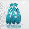 Christmas Drawstring Gift Bags with Santa & Tree Decorations