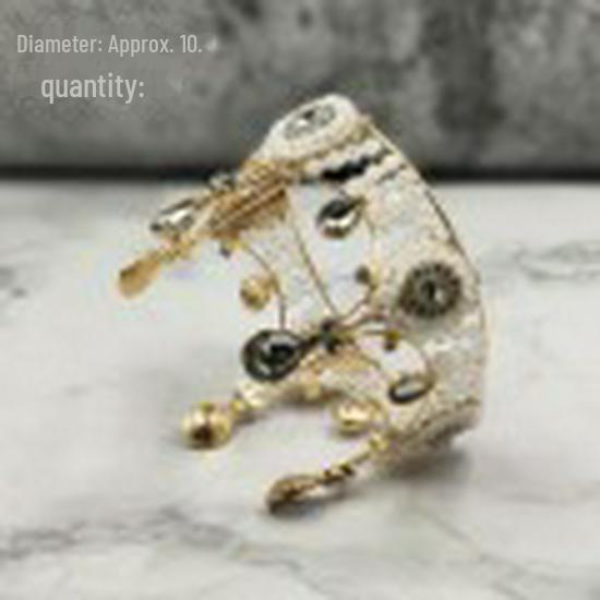 Queen Crown Cake Decoration with Lace, Pearls, and Baby's Breath for Birthdays