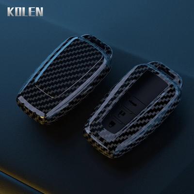 ABS Carbon Fiber Car Key Case Cover for Toyota Prius Camry Corolla CHR C-HR RAV4 Land Cruiser Prado Protector Shell Accessories