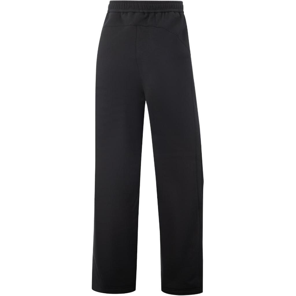 Li-Ning Fashionable Wide-Leg Mid-Waist Casual Fleece-Lined Warm Knitted Sports Pants Women bottoms AKLV972-9