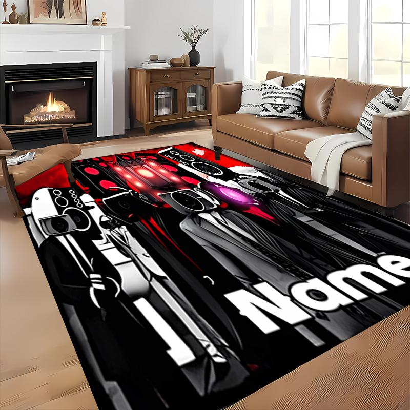 Custom Personalization Skibidi Toilet Area Rug - Perfect For Kitchen, Bathroom,Laundry Room Decor Large Size Available,Gift All Seasons